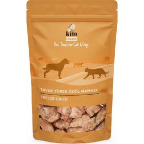 Kito Freeze 30 gr Dried Tavuk Yürek Köpekler için Ödül Maması