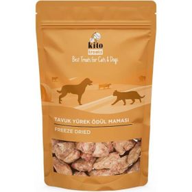 Kito Freeze 30 gr Dried Tavuk Yürek Köpekler için Ödül Maması