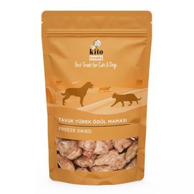 Kito Freeze 30 gr Dried Tavuk Yürek Köpekler için Ödül Maması