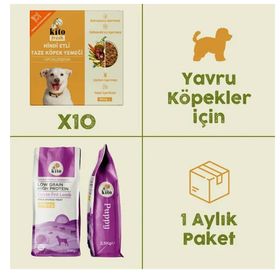 Kito Fresh 2.5 kg 10 Adet Hindi Etli Yavru Köpek Maması