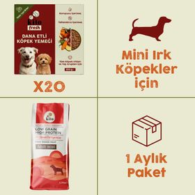 Kito Fresh 2.5 kg 20 Adet Dana Etli Yetişkin Mini Irk Köpek Maması