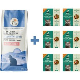 Kito Fresh 2 kg 6 Adet Dana Etli Kısır Kedi Maması