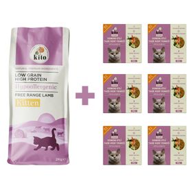 Kito Fresh 2 kg 6 Adet Somon Etli Yavru Kedi Maması