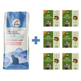 Kito Fresh 2 kg 6 Adet Tavuk Etli Kısır Kedi Maması