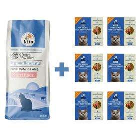 Kito Fresh 2 kg 6 Adet Ton Balıklı Kısır Kedi Maması