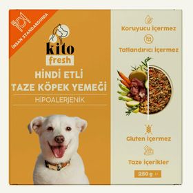 Kito Fresh 250 gr 10 Adet Hindi Etli Köpek Yemeği