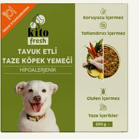 Kito Fresh 250 gr 10 Adet Tavuk Etli Köpek Konserve Maması