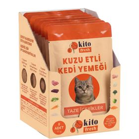 Kito Fresh 80 gr 10 Adet Kuzu Etli Kedi Yemeği