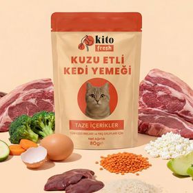 Kito Fresh Kuzu Etli 80 gr Kedi Yaş Mama