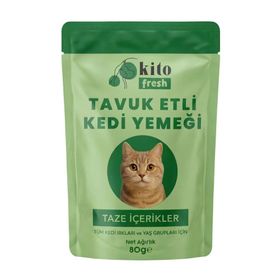Kito Fresh Tavuk Etli 80 gr Kedi Yaş Mama
