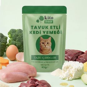 Kito Fresh Tavuk Etli 80 gr Kedi Yaş Mama