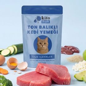 Kito Fresh Ton Balıklı 8x80 gr Kedi Yaş Mama