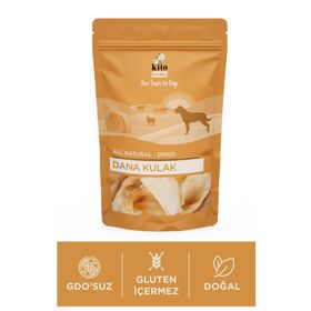 Kito Kurutulmuş Dana Kulak Çiğnemelik %100 Doğal Glutensiz Organik 100 gr Köpek Ödül Maması