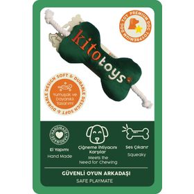 Kito Toys Kemik Peluş Ses Çıkaran Köpek Oyuncağı