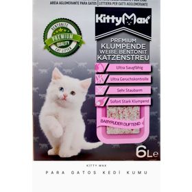 KittyMax Bebek Pudrası Kokulu İnce Taneli 6 lt Kedi Kumu