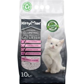 Kittymax Bentonit İnce Tane Bebek Pudra Kokulu 10 lt Kedi Kumu