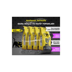 Kityus İnce Taneli Tozsuz Aktif Karbonlu Bentonit 4x5 lt Kedi Kumu