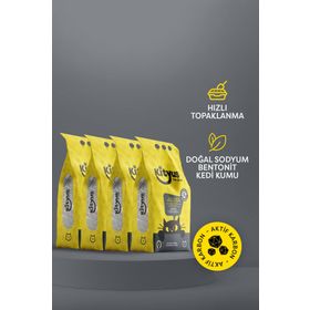 Kityus İnce Taneli Tozsuz Aktif Karbonlu Bentonit 4x5 lt Kedi Kumu