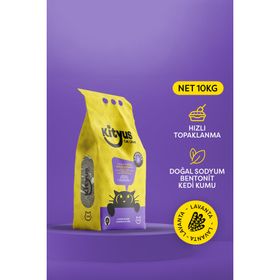 Kityus Topaklanan İnce Taneli Lavanta Kokulu Bentonit 10 kg Kedi Kumu