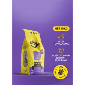 Kityus Topaklanan İnce Taneli Lavanta Kokulu Bentonit 10 kg Kedi Kumu