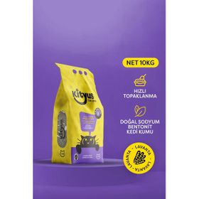 Kityus Topaklanan İnce Taneli Lavanta Kokulu Bentonit 10 kg Kedi Kumu