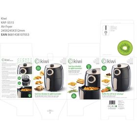 Kiwi KAF-5515 2 lt Siyah Yağsız Fritöz