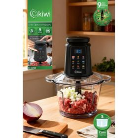 Kiwi KC-8250 800W Siyah Cam Kase Titanyum Bıçaklı Gıda Öğütücü Doğrayıcı
