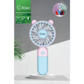 Kiwi KFAN-7603 Pembe Mavi Ultra Sessiz Telefon Tutacağı Standlı El Tipi Vantilatör