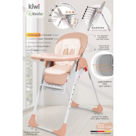 Kiwi Koala All In One Somon Katlanır Tekerlekli Mama Sandalyesi
