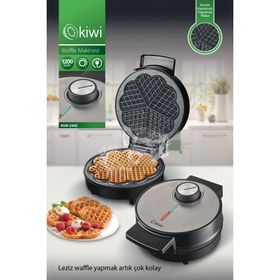 Kiwi Ksm-2442 Yapışmaz Plakalı Paslanmaz Çelik Waffle Makinesi