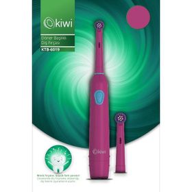 Kiwi KTB-6019 Döner Başlıklı Plak Giderici Pilli Beyaz Bordo Diş Fırçası