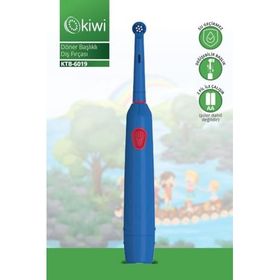 Kiwi KTB-6019 Döner Başlıklı Plak Giderici Pilli Mavi Diş Fırçası