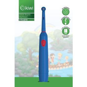 Kiwi KTB-6019 Döner Başlıklı Plak Giderici Pilli Mavi Diş Fırçası