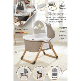 Kiwi KW-2001 Kahve Sleeper Anne Yanı Reflü Ayarlı Park Beşik