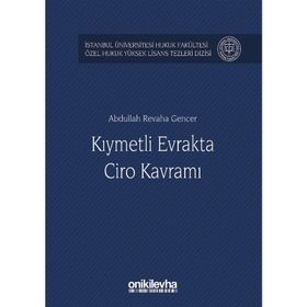 Kıymetli Evrakta Ciro Kavramı - Abdullah Revaha Gencer