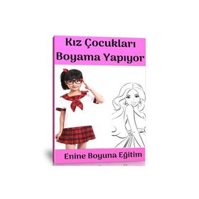 Kız Çocukları Boyama Enine Boyuna Eğitim