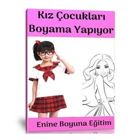 Kız Çocukları Boyama Enine Boyuna Eğitim