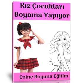 Kız Çocukları Boyama Enine Boyuna Eğitim