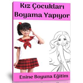 Kız Çocukları Boyama Enine Boyuna Eğitim
