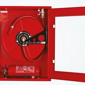 KKD AVM Tse'li Sıva Altı Alperen Standart 2 Dik Kapaklı Cam Kapak 20 mt Hortumlu 0.90 mm Yangın Dolabı
