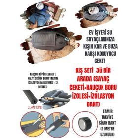 KL Dona Karşı Koruyucu 3'lü Sayaç Ceketi - Kauçuk Köpük Boru - Izole Pvc Bant 3'lü Seti
