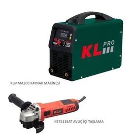 KL KLMMA200 Kaynak Makinesi + KE75115AT Avuç İçi Taşlama Makinesi
