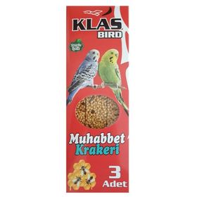 Klas 3'lü Ballı Muhabbet Kuşu Krakeri