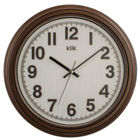 Klik Auris 34 cm Kahverengi Çerçeve Duvar Saati