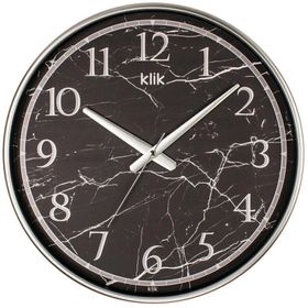 Klik Simplex 38 cm Siyah Mermer Desenli Duvar Saati