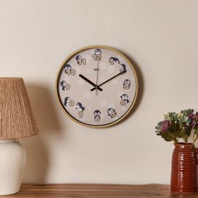 Klik Slim Paytak Krem 30 cm Çocuk Odası Duvar Saati