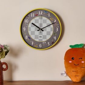 Klik Slim Ralli Sarı 30 cm Çocuk Odası Duvar Saati