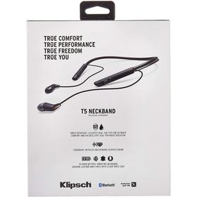 Klipsch T5 Boyun Bantlı Siyah Kablosuz Kulaklık