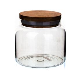 KLT Yv 600 ml Ahşap Kapaklı Cam Kavanoz