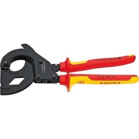 Knipex 9536315A Cırcır Mekanizmalı VDE Kablo Kesme Makası